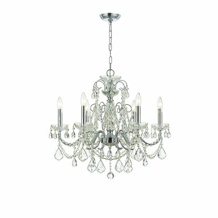 CRYSTORAMA Imperial 6 Light Crystal Chrome Chandelier 3226-CH-CL-I